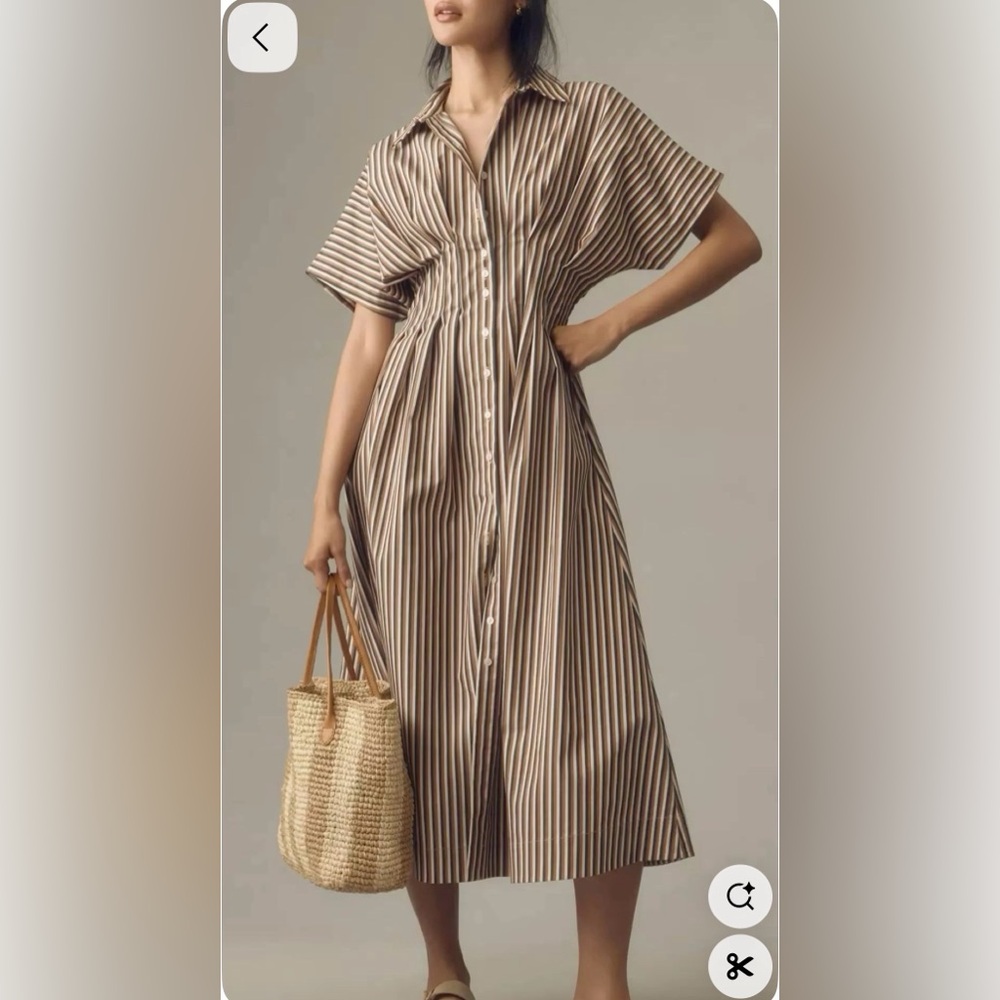 Stripes midi dress size small